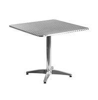 Emma+Oliver 31.5'' Square Aluminum Indoor-Outdoor Table With Base