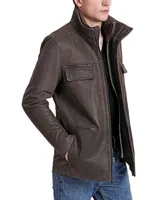 Bgsd Men's Men Austin Distressed Leather Hipster Jacket