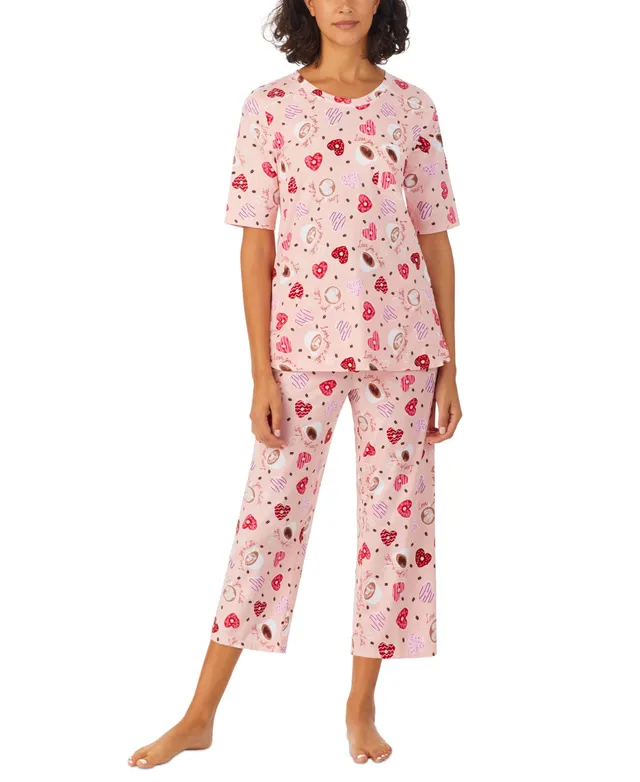 Cuddl Duds Women's 2-Pc. Cropped Short-Sleeve Pajamas Set