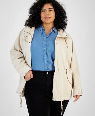 Levi's Trendy Plus Size Hooded Rain Jacket