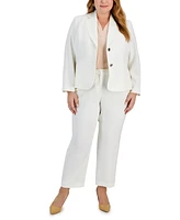 Le Suit Plus Notched-Collar Blazer & High-Rise Pant