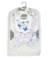 Rock-a-Bye Baby Boutique Girls Butterflies Layette, 6 Piece Set