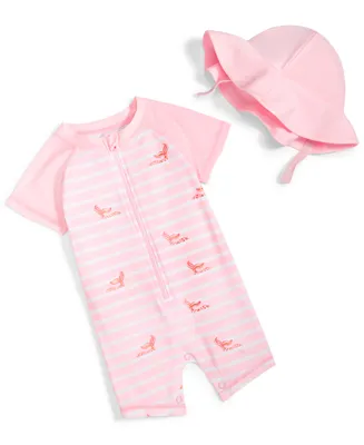 First Impressions Baby Girls Mermaid Rashguard and Hat, 2 Piece Set, Created for Macy's