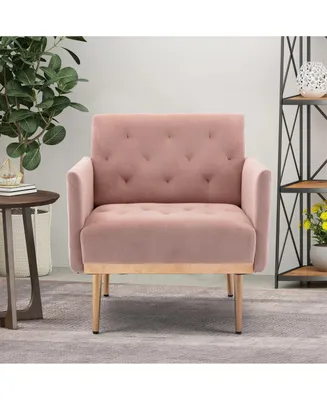 Simplie Fun Accent Chair, Leisure Single Sofa With Rose Feet