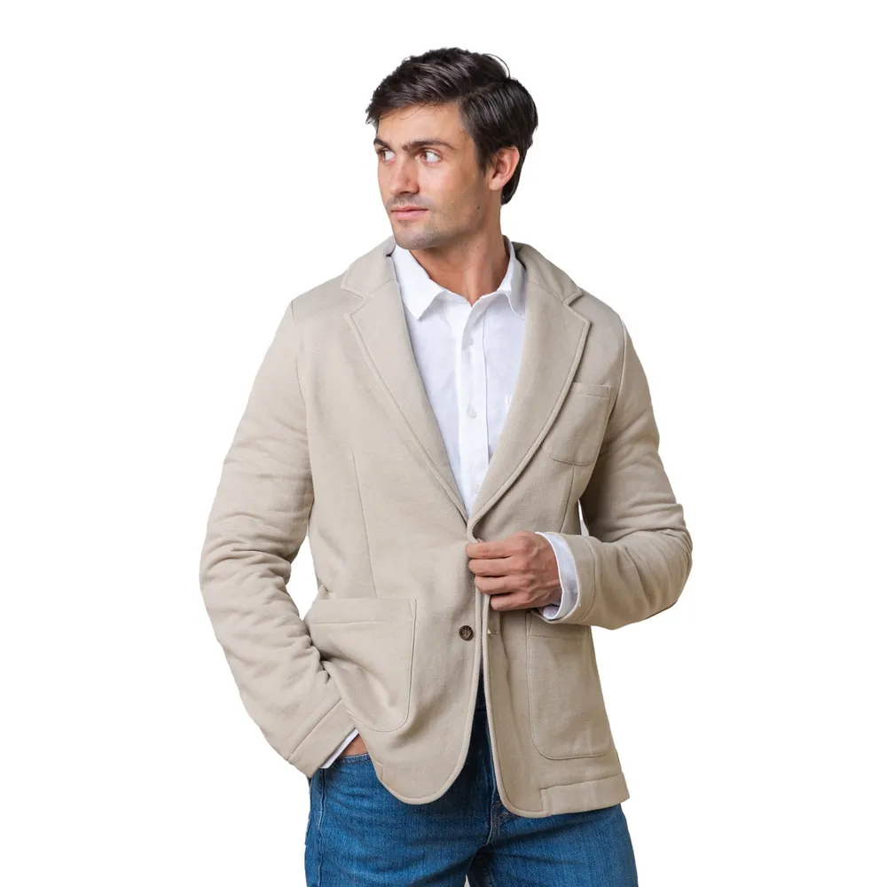 Hope & Henry Men's Fleece Blazer with Elbow Patches