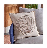 Safavieh Della Seashell 18" x 18" Pillow