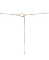 Wrapped in Love Diamond Round & Baguette Flower Pendant Necklace (1/2 ct. tw) in 14k Gold, 18" + 2" extender, Created for Macy's