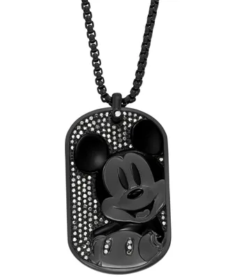 Fossil Disney x Fossil Special Edition Men's Hematite Crystal Mickey Mouse Necklace