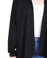 Ny Collection Petite Long Sleeve Swing Cardigan Sweater