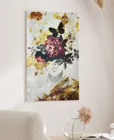 Empire Art Direct "gold-tone Elegance" Reverse Printed Tempered Glass with Silver-Tone Leaf, 36" x 24" x 0.2"