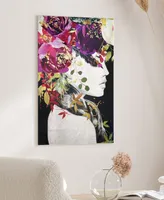 Empire Art Direct "Purple Rain" Reverse Printed Tempered Glass with Silver-Tone Leaf, 36" x 24" x 0.2" - Multi