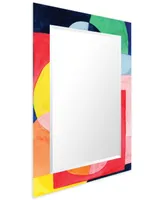 Empire Art Direct "Pop Perpetuity I" Rectangular Beveled Mirror on Free Floating Printed Tempered Art Glass, 30" x 40" x 0.4" - Multi