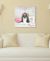 Empire Art Direct "Pink Shih Tzu" Unframed Free Floating Tempered Glass Panel Graphic Dog Wall Art Print 20" x 20" , 20" x 20" x 0.2" - Multi