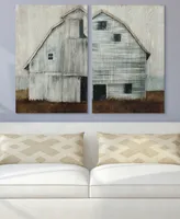 Empire Art Direct Abandoned Barn I Ii Fine Radiographic Photography Giclee Printed Directly on Hand Finished Ash Wood, 36" x 24" x 1.5" each