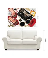 Empire Art Direct "Must Have" Frameless Free Floating Tempered Glass Panel Graphic Wall Art, 32" x 48" x 0.2" - Multi