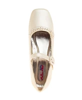 Josmo Little Girls Low Heeled Flower Detail Dress Shoes