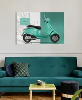 Empire Art Direct "Tiffany Delivery" Frameless Free Floating Tempered Glass Panel Graphic Wall Art, 48" x 32" x 0.2"