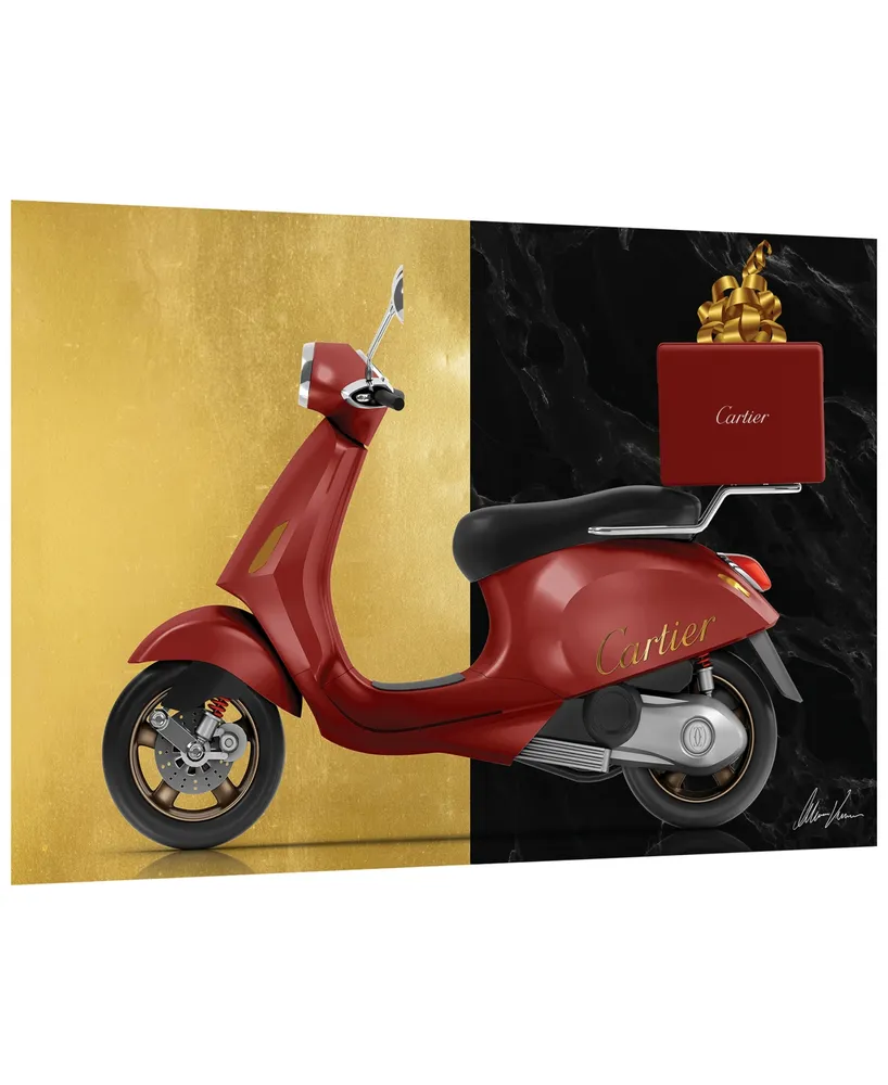 Empire Art Direct "Cartier Delivery" Frameless Free Floating Tempered Glass Panel Graphic Wall Art, 48" x 32" x 0.2"