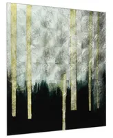 Empire Art Direct "Gilt TreeLIne LI" Reverse Printed Tempered Glass with Silver-tone Leaf, 38" x 38" x 0.2"