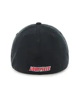 Men's '47 Brand Black Louisville Cardinals Franchise Fitted Hat