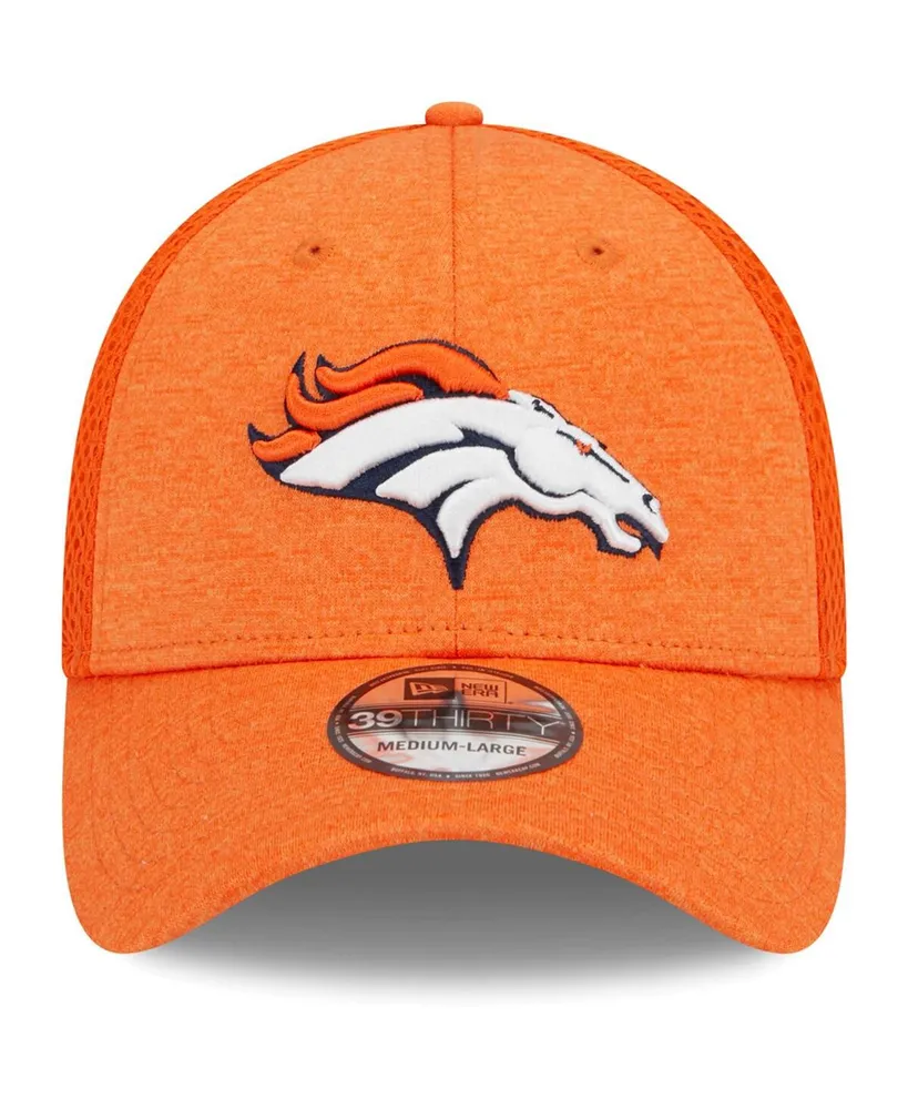 Men's New Era Orange Denver Broncos Stripe 39THIRTY Flex Hat