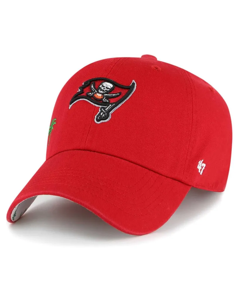 Women's '47 Brand Red Tampa Bay Buccaneers Confetti Icon Clean Up Adjustable Hat