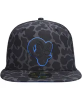 Men's New Era Black Los Angeles Rams Amoeba Camo 59FIFTY Fitted Hat