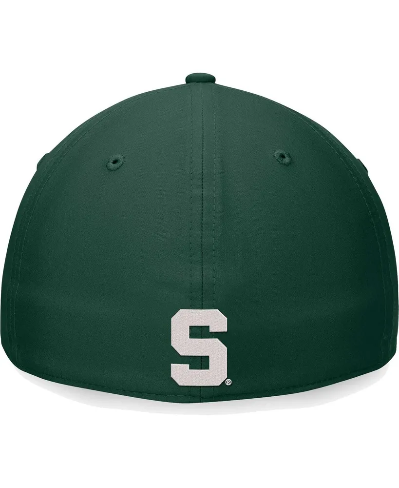 Men's Top of the World Green Michigan State Spartans Deluxe Flex Hat