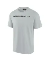 Men's Fanatics Signature Gray Inter Miami Cf Oversized Logo T-shirt