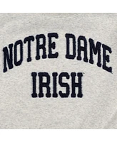 Women's ZooZatz Oatmeal Notre Dame Fighting Irish Core Chenille Cropped Pullover Sweatshirt