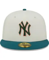 Men's New Era Cream York Yankees Chrome Evergreen 59FIFTY Fitted Hat