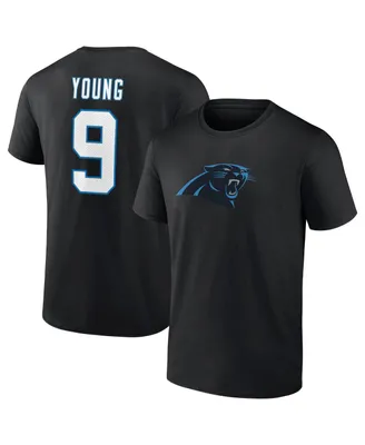 Men's Fanatics Bryce Young Black Carolina Panthers 2023 Nfl Draft First Round Pick Icon Name and Number T-shirt