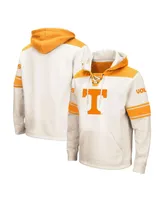 Men's Colosseum Cream Tennessee Volunteers Big and Tall Hockey Lace-Up Pullover Hoodie