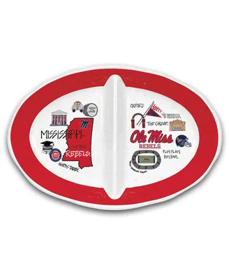 Magnolia Lane Ole Miss Rebels Two-Section Melamine Platter