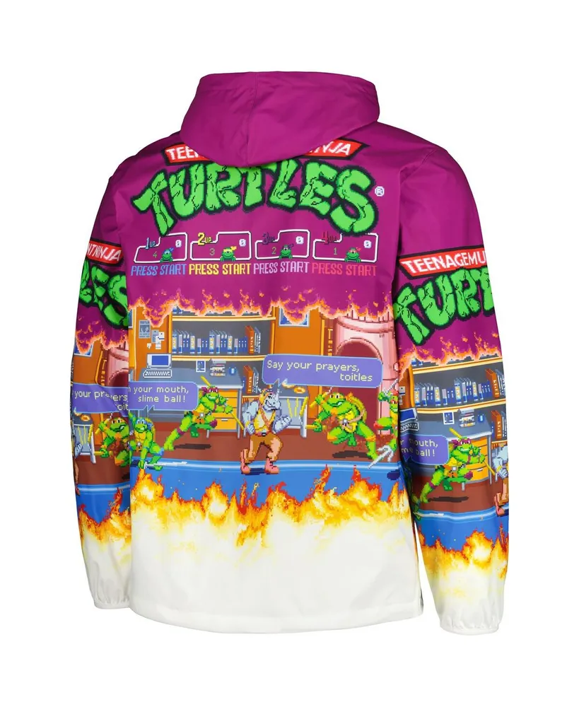Men's Chalk Line Purple Teenage Mutant Ninja Turtles Half-Zip Lightweight Jacket