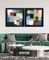 Empire Art Direct "Chromatic Cube I Ii" Frameless Free Floating Reverse Printed Tempered Glass Wall Art Set of 2, 38" x 38" x 0.2" Each - Multi