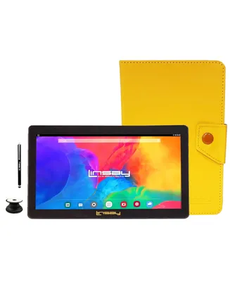 Linsay New 7" Tablet Bundle with Yellow Case, Pop Holder and Pen Stylus 64GB Newest Android 13