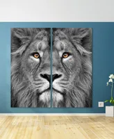 Empire Art Direct King Of The Jungle Ab Frameless Free Floating Tempered Glass Panel Graphic Wall Art, 72" x 36" x 0.2" Each