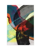 Empire Art Direct "Carnival Crossing Abstract Li" Frameless Free Floating Reverse Printed Tempered Glass Wall Art, 48" x 32" x 0.2" - Multi