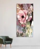 Empire Art Direct "Pastel Fleur Li" Frameless Free Floating Reverse Printed Tempered Glass Wall Art, 72" x 36" x 0.2"