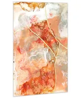 Empire Art Direct "Coral Lace I" Frameless Free Floating Tempered Glass Panel Graphic Wall Art, 48" x 32" x 0.2"