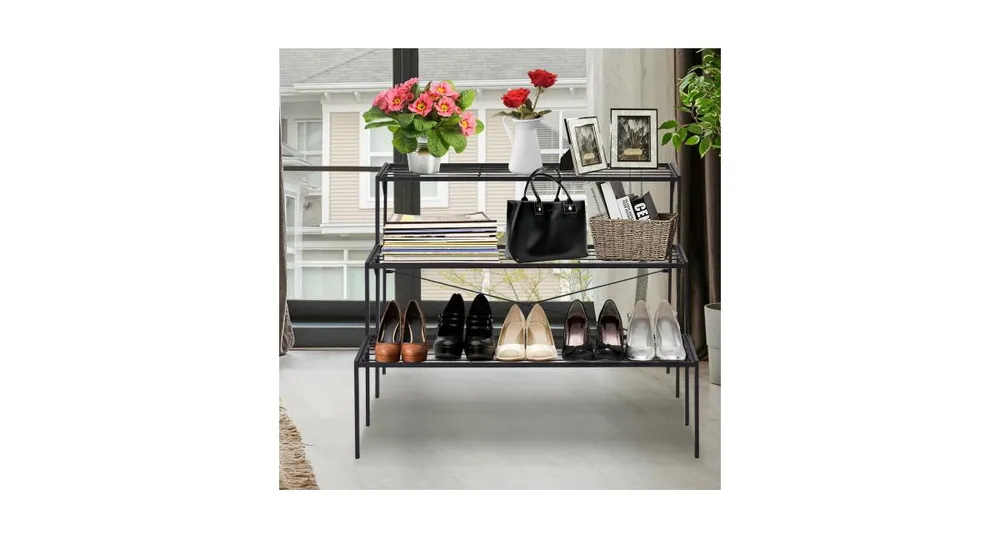 3 Tier Outdoor Metal Heavy Duty Modern for Multiple Plant Display Stand Rack
