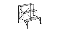 3-Tier Metal Plant Rack Garden Shelf in Stair Style