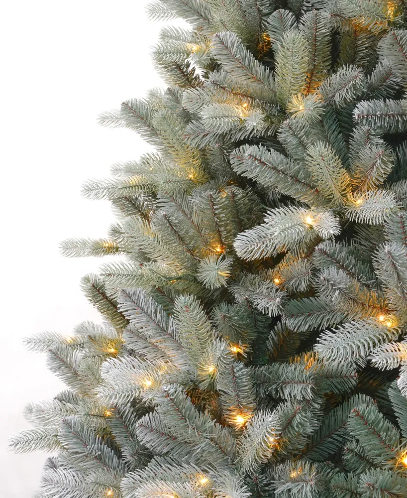 Seasonal Spruce 9' Pre-Lit Pe Mixed Pvc Tree with Metal Stand, 3680 Tips, 700 Warm Led, Ez-Connect, Remote, Storage Bag