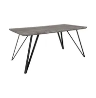 Merrick Lane Maya Rectangular Dining Table - Wood Finish Kitchen Table With Retro Hairpin Legs