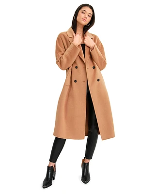 Belle & Bloom Women's Boss Girl Double-Breasted Lined Wool Coat