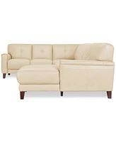 Ashlinn 144" 5-Pc. Pastel Leather Sectional, Created for Macy's