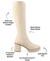 Journee Collection Women's Alondra Narrow Calf Platform Boots
