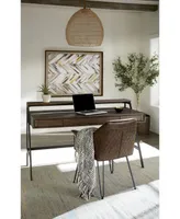 Finch 60" Wood and Metal Secretary Desk