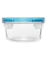 Anchor Hocking Glass 4 Cup Round Food Storage with Truelock Locking Lid, 2 Piece Set